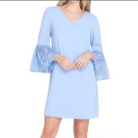 Tahari Dresses & Skirts - NWT Tahiti Bell Sleeve Shift Dress Sz 6P in Periwinkle!